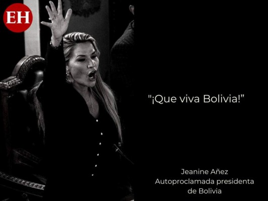 Las frases de Jeanine Añez al autoproclamarse presidenta de Bolivia