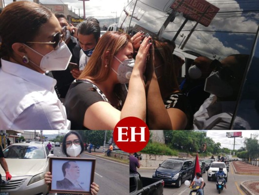 FOTOS: Con caravana dan último adiós al periodista David Romero Ellner