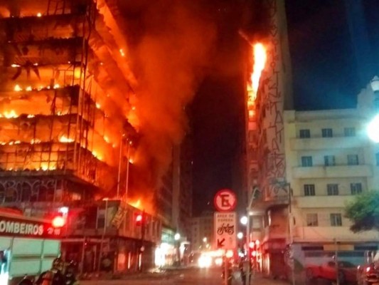 Impactantes imágenes del colapso de un edificio en Brasil