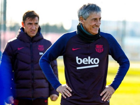 FOTOS: Así fue la presentación de Quique Setién como nuevo DT del Barcelona