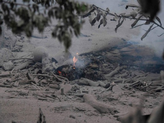 Así quedó la zona en donde se registró la erupción del volcán de Fuego en Guatemala