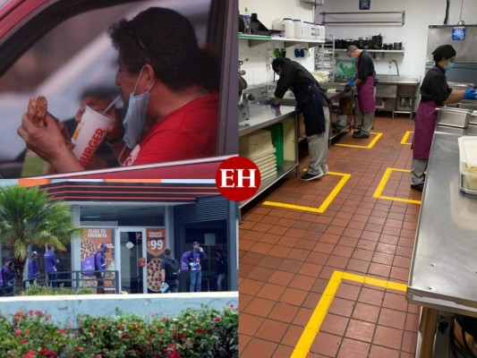 Largas filas en autoservicio y estrictos protocolos: así fue reapertura de restaurantes