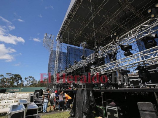 Desmontan escenario donde se presentaría Marco Antonio Solís en Tegucigalpa