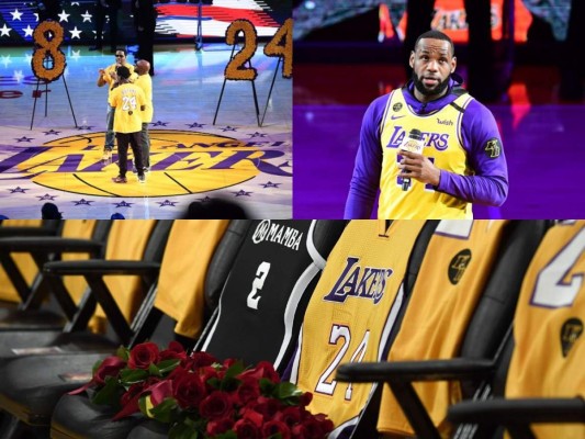 Lágrimas, aplausos y melodías: Así fue el sentido homenaje de los Lakers a Kobe Bryant