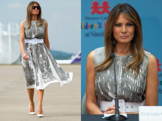 El elegante vestido floral que usó Melania Trump durante su visita a un hospital infantil en Tennessee