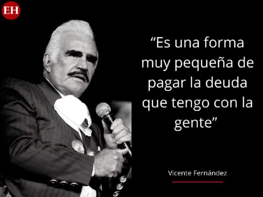 12 frases memorables de Vicente Fernández