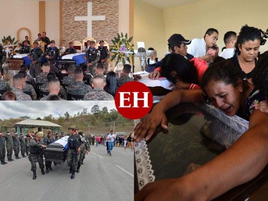 FOTOS: Misa en honor a policías caídos en fuga de cabecilla de la MS-13