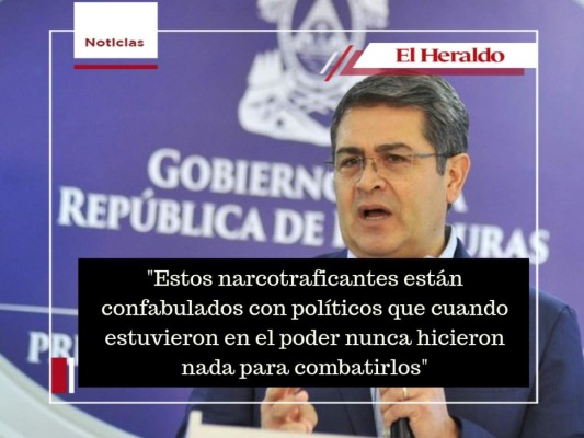 En frases: JOH acusa a oposición de buscar derrocarlo con criminales