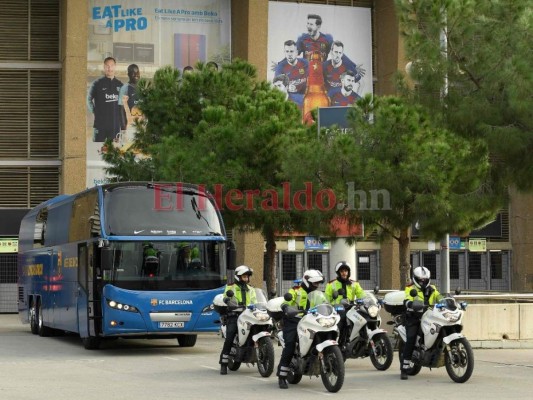 FOTOS: Totalmente custodiado el Camp Nou a pocas horas del clásico entre Barcelona y Real Madrid