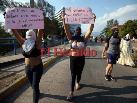 Lo que no se vio de la protesta y tomas del MEU frente a la UNAH