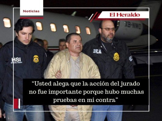 Las 8 frases de 'El Chapo' Guzmán al ser condenado a cadena perpetua