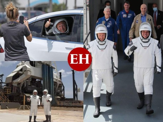 Así fue la despedida de los astronautas antes de abordar el SpaceX