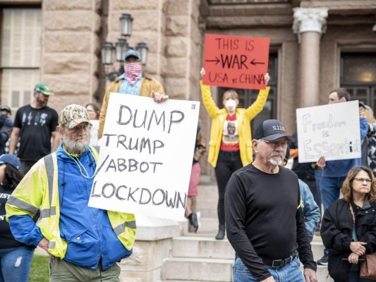 Alentados por Trump, miles exigen el fin de la cuarentena por Covid-19