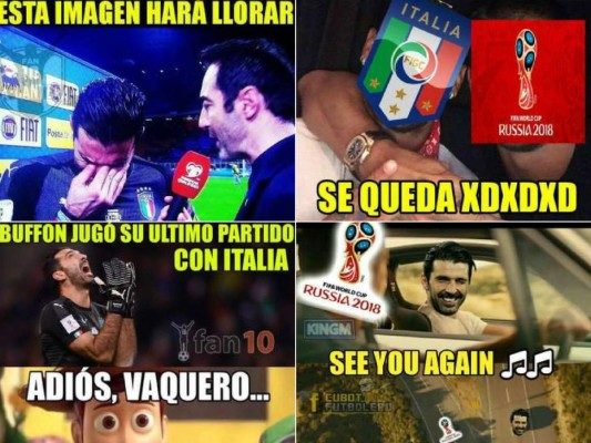 Las lágrimas de Buffon protagonizan los memes del día tras la eliminación de Italia