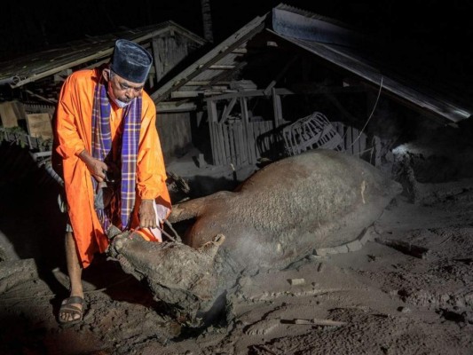 Barro, cenizas y desolación a la sombra del volcán Semeru en Indonesia (Fotos)