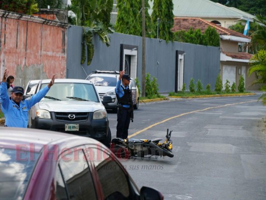 FOTOS: Escena donde conductor embistió a sicario que lo intentó asesinar en San Pedro Sula