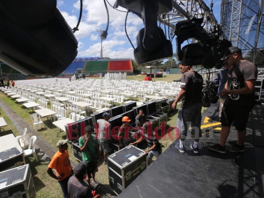 Desmontan escenario donde se presentaría Marco Antonio Solís en Tegucigalpa