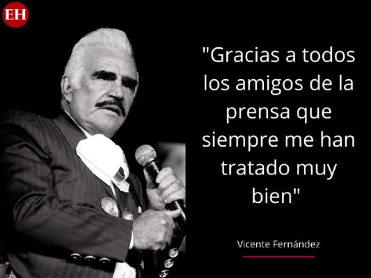 12 frases memorables de Vicente Fernández