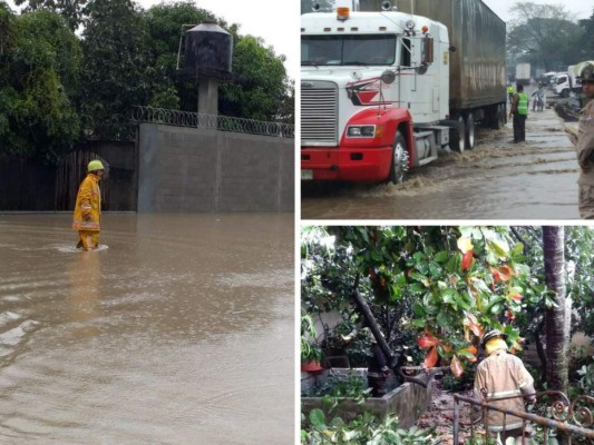 Caos e inundaciones dejan fuertes lluvias y frente frío en el norte de Honduras