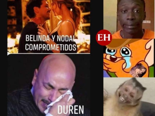 Los memes que desató el compromiso de Christian Nodal y Belinda