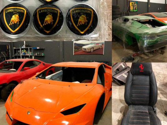 FOTOS: Los lujosos Ferrari y Lamborghini falsificados en fábrica desmantelada en Brasil