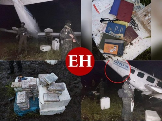 Una Biblia, drogas y un mensaje sobre el medio ambiente: Lo hallado en narcoavioneta en La Mosquitia (FOTOS)