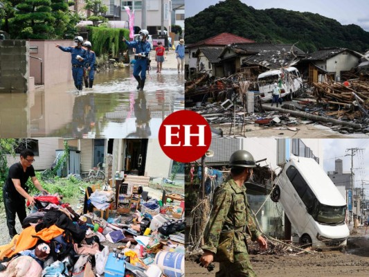 Imágenes de la devastación y dolor que dejan inundaciones en Japón