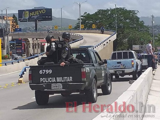 FOTOS: Fuerte despliegue policial y militar en varias ciudades de Honduras ante movilizaciones