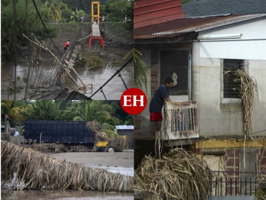 FOTOS: El agua baja y deja ver los niveles que alcanzó debido al paso de la tormenta Eta   