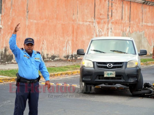 FOTOS: Escena donde conductor embistió a sicario que lo intentó asesinar en San Pedro Sula