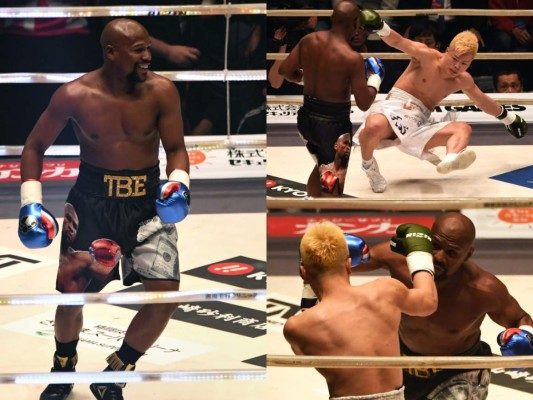 FOTOS: Así noqueó Floyd Mayweather al japonés Tenshin Nasukawa