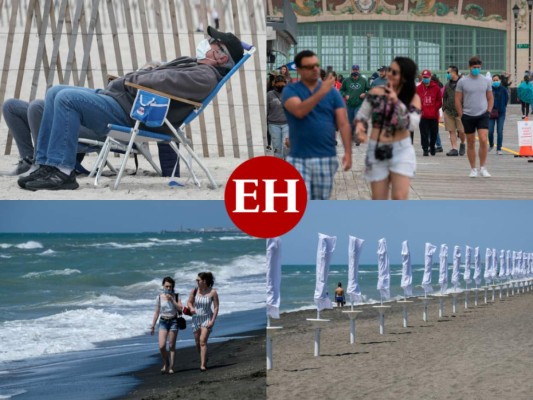 Cansados del encierro miles en el mundo buscan las playas y parques (FOTOS)