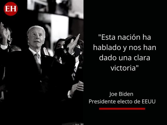 Las frases del primer discurso de Joe Biden, presidente electo de EEUU