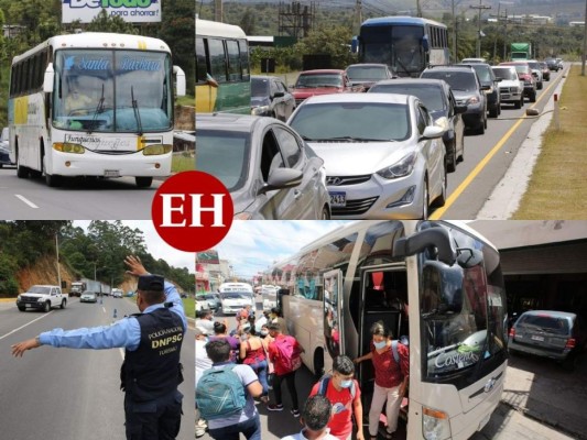 Caravanas vehiculares y operativos: capitalinos vuelven tras Feriado Morazánico