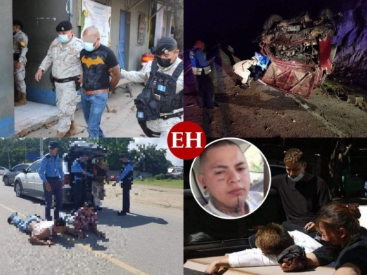 Muertos, accidentes viales y capturas de impacto: resumen semanal de sucesos en Honduras