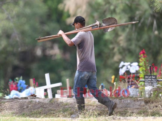 Drama de familias hondureñas en cementerio donde yace mayoría de víctimas de covid-19 (FOTOS)