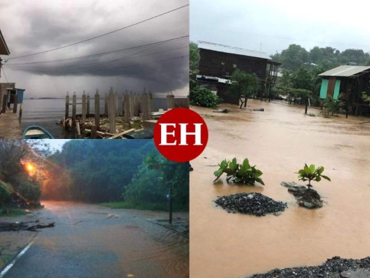 Inundaciones y caída de muros: primeros estragos de Nana en Honduras (FOTOS)