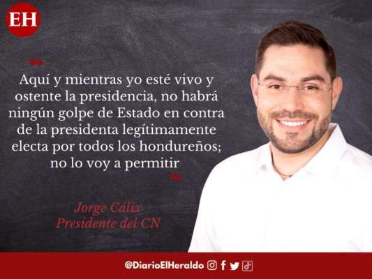 'De este lado no esperen confrontación y pleito': frases de Jorge Cálix, presidente del CN