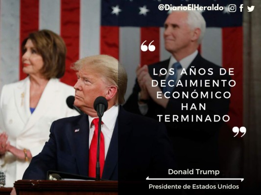 Las destacadas frases de Trump en su discurso del Estado de la Unión