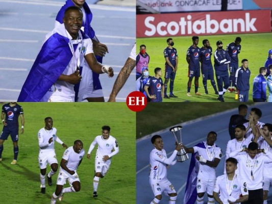 Júnior Lacayo celebró con la Bandera de Honduras; Comunicaciones fue superior a Motagua