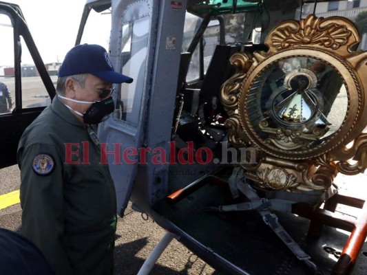 FOTOS: La Virgen de Suyapa y el Santísimo sobrevuelan cielo hondureño ante pandemia