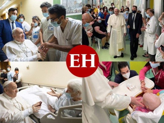 El papa Francisco visita a los demás pacientes mientras se recupera en el hospital