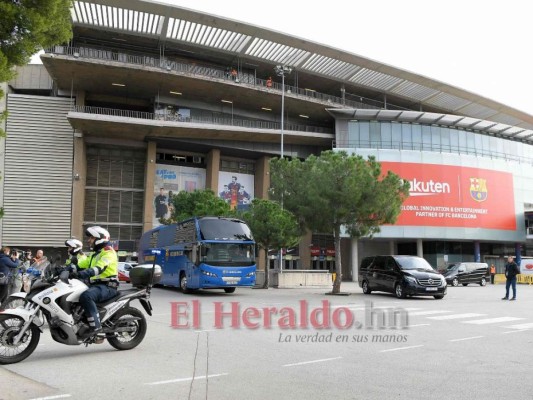 FOTOS: Totalmente custodiado el Camp Nou a pocas horas del clásico entre Barcelona y Real Madrid