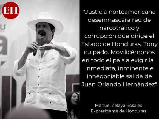 Frases de políticos tras que Tony Hernández fuese declarado culpable