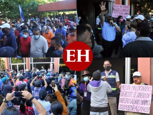Fotos: Empleados de Hondutel se toman oficina principal para exigir pagos atrasados