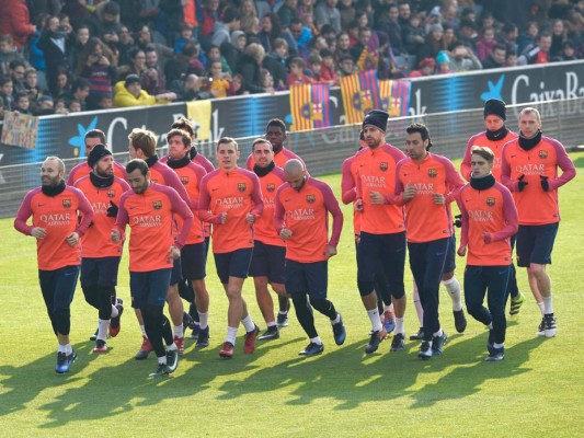 Así fue el entrenamiento del Azulgrana en el mini estadio en Barcelona