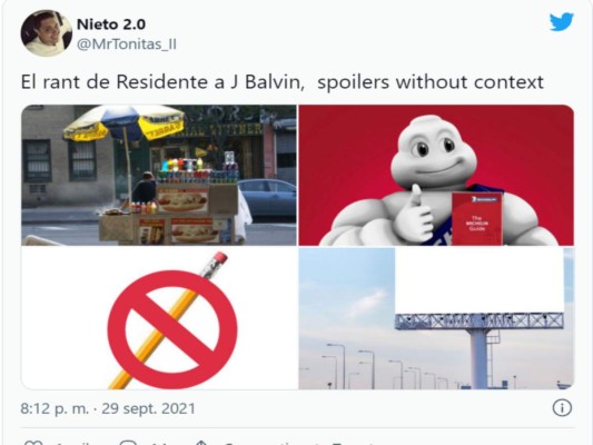 Avalancha de memes contra J Balvin tras mensaje de Residente por los Grammy