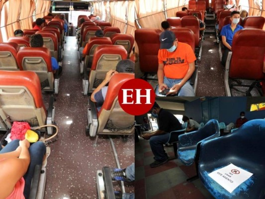 FOTOS: Estrictas medidas de bioseguridad y pocos pasajeros en buses interurbanos