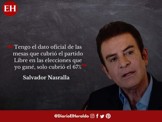 Las frases de Salvador Nasralla luego de la aprobación de la nueva Ley Electoral