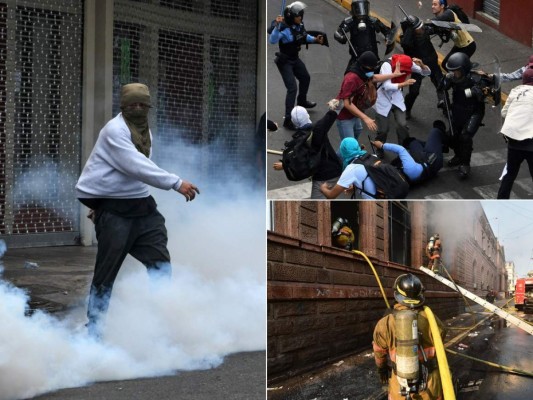 Las impactantes imágenes de la jornada de protestas en Honduras